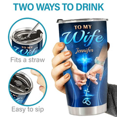 Custom Tumbler - Personalized Anniversary Wedding Gifts For Husband And Wife. Him And Her - Infinite Love. Infinite Us