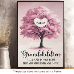 Grandchildren Are The Heartbeat Of A Grandparent's Soul - Family Personalized Custom Vertical Poster - Gift For Grandma. Grandpa. Grandkid