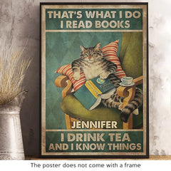 I Read Books - Family Personalized Custom Vertical Poster - Gift For Yourself. Best Friends. Siblings. Family Members
