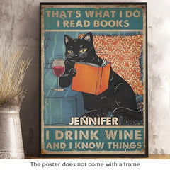 I Drink Wine And I Know Things - Family Personalized Custom Vertical Poster - Gift For Yourself. Best Friends. Siblings. Family Members