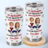 A Mother's Love Comes Full Circle - Family Personalized Custom 3D Inflated Effect Printed Tumbler - Mother's Day. Gift For Mom. Daughter