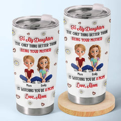 A Mother's Love Comes Full Circle - Family Personalized Custom 3D Inflated Effect Printed Tumbler - Mother's Day. Gift For Mom. Daughter