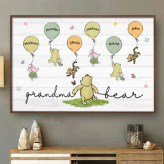 Grandma's Love Lifts Us Up - Family Personalized Custom Horizontal Poster - Mother's Day. Gift For Mom. Grandma