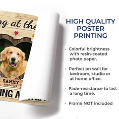 Custom Photo I'll Be Waiting At The Door - Memorial Personalized Custom Horizontal Poster - Sympathy Gift For Pet Owners. Pet Lovers