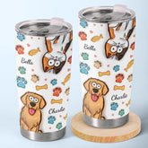 Cuteness Overload In Every Sip - Dog & Cat Personalized Custom 3D Inflated Effect Printed Tumbler - Gift For Pet Owners. Pet Lovers
