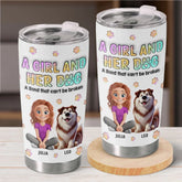 Fur-Ever Together. A Girl & Her Dogs - Dog Personalized Custom 3D Inflated Effect Printed Tumbler - Gift For Pet Owners. Pet Lovers