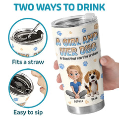 Fluffy Hugs & Wagging Tails - Dog Personalized Custom 3D Inflated Effect Printed Tumbler - Gift For Pet Owners. Pet Lovers
