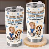 Fluffy Hugs & Wagging Tails - Dog Personalized Custom 3D Inflated Effect Printed Tumbler - Gift For Pet Owners. Pet Lovers