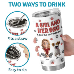 Best Friends Have Paws - Dog Personalized Custom 3D Inflated Effect Printed Tumbler - Gift For Pet Owners. Pet Lovers