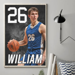 Custom Photo Believe In Your Own Hustle - Personalized Custom Vertical Poster - Gift For Sport Lovers. Sport Players