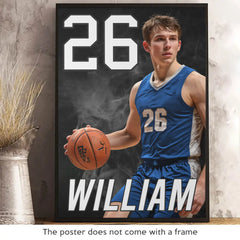 Custom Photo Believe In Your Own Hustle - Personalized Custom Vertical Poster - Gift For Sport Lovers. Sport Players
