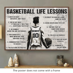 Play Hard. Win Big - Personalized Custom Horizontal Poster - Gift For Sport Lovers. Sport Players