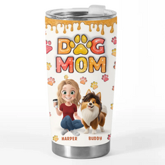 Fur Babies. Forever - Dog Personalized Custom 3D Inflated Effect Printed Tumbler - Gift For Pet Owners. Pet Lovers