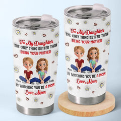 Watching You Grow Into A Mom - Family Personalized Custom 3D Inflated Effect Printed Tumbler - Mother's Day. Gift For Mom. Daughter