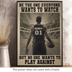 Play Hard. Stand Tall. Win Big - Personalized Custom Vertical Poster - Gift For Sport Lovers. Sport Players