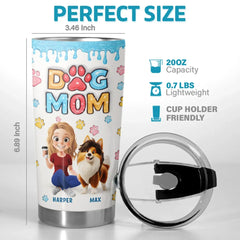 Pawsitively The Best - Dog Personalized Custom 3D Inflated Effect Printed Tumbler - Gift For Pet Owners. Pet Lovers