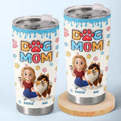 Pawsitively The Best - Dog Personalized Custom 3D Inflated Effect Printed Tumbler - Gift For Pet Owners. Pet Lovers