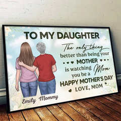A Love No Words Can Define - Family Personalized Custom Horizontal Poster - Mother's Day. Gift For Mom. Daughter