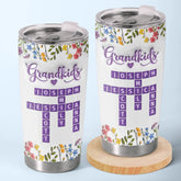 Forever Blessed With Grandkids - Family Personalized Custom 3D Inflated Effect Printed Tumbler - Mother's Day. Gift For Mom. Grandma