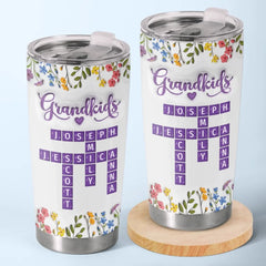 Forever Blessed With Grandkids - Family Personalized Custom 3D Inflated Effect Printed Tumbler - Mother's Day. Gift For Mom. Grandma