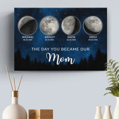 The Night The Stars Brought Us To You - Family Personalized Custom Horizontal Canvas - Mother's Day. Gift For Mom. Grandma