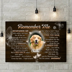 Custom Photo You Will Be Right By My Side - Memorial Personalized Custom Horizontal Poster - Sympathy Gift For Pet Owners. Pet Lovers