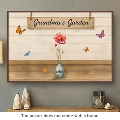 Rooted In Her Love - Family Personalized Custom Horizontal Poster - Mother's Day. Gift For Mom. Grandma