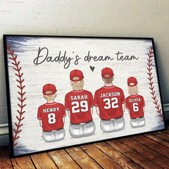 Family. The Ultimate Winning Team - Family Personalized Custom Horizontal Poster - Father's Day. Gift For Dad. Sport Lovers. Sport Players