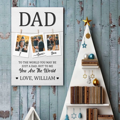 Custom Photo More Than Just A Dad - Family Personalized Custom Vertical Poster - Father's Day. Gift For Dad. Grandpa