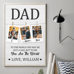 Custom Photo More Than Just A Dad - Family Personalized Custom Vertical Poster - Father's Day. Gift For Dad. Grandpa
