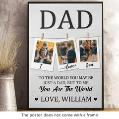 Custom Photo More Than Just A Dad - Family Personalized Custom Vertical Poster - Father's Day. Gift For Dad. Grandpa