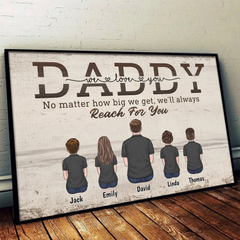 The World May Grow. But Your Love Is Home - Family Personalized Custom Horizontal Poster - Father's Day. Gift For Dad. Grandpa