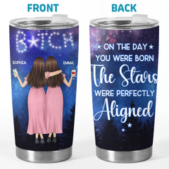 Written In The Stars. Impossible To Ignore - Bestie Personalized Custom Tumbler - Gift For Best Friends. BFF. Sisters
