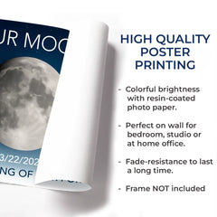 Custom Horizontal Poster - Personalized Anniversary Wedding Gifts For Husband And Wife. Him And Her - Under This Moon Our Story Began
