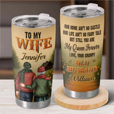 Custom Tumbler - Personalized Anniversary Wedding Gifts For Husband And Wife. Him And Her - Love Never Gets Old