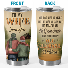 Custom Tumbler - Personalized Anniversary Wedding Gifts For Husband And Wife. Him And Her - Love Never Gets Old