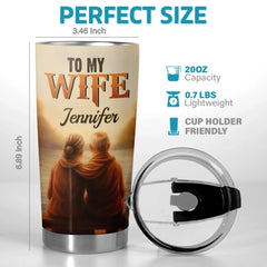 Custom Tumbler - Personalized Anniversary Wedding Gifts For Husband And Wife. Him And Her - Soulmates Forever