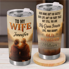 Custom Tumbler - Personalized Anniversary Wedding Gifts For Husband And Wife. Him And Her - Soulmates Forever