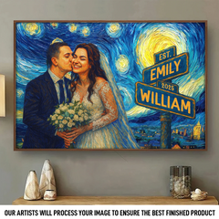 Custom Photo Horizontal Poster - Personalized Anniversary Wedding Gifts For Husband And Wife. Him And Her - Every Sunset With You