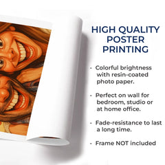 Custom Photo Funny Caricature Vertical Poster - Personalized Anniversary Wedding Gifts For Husband And Wife. Him And Her - Congratulations. You're Stuck With Me