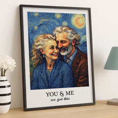 Custom Photo Vertical Poster - Personalized Anniversary Wedding Gifts For Husband And Wife. Him And Her - Vintage Love. Endless Joy