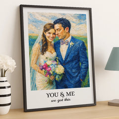 Custom Photo Vertical Poster - Personalized Anniversary Wedding Gifts For Husband And Wife. Him And Her - Just Us. Just Love
