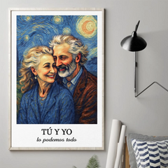 Poster Vertical con Foto Personalizada - Regalos Personalizados de Aniversario y Boda para Esposo y Esposa. El y Ella - Contigo Todo Es Mejor