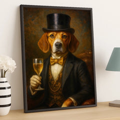 Custom Photo Vertical Poster - Personalized Birthday Gifts For Dog Cat Lovers. Dog Dad And Mom. Cat Owners - Fine Dog. Finer Wine