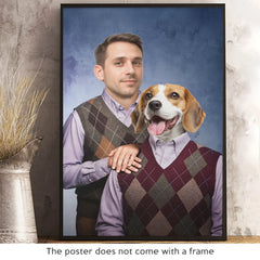 Custom Photo Vertical Poster - Personalized Birthday Gifts For Dog Cat Lovers. Dog Dad And Mom. Cat Owners - Cheers To The Good Life