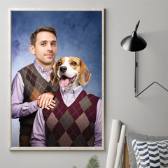 Custom Photo Vertical Poster - Personalized Birthday Gifts For Dog Cat Lovers. Dog Dad And Mom. Cat Owners - Cheers To The Good Life