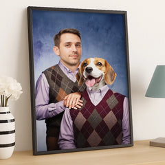 Custom Photo Vertical Poster - Personalized Birthday Gifts For Dog Cat Lovers. Dog Dad And Mom. Cat Owners - Cheers To The Good Life