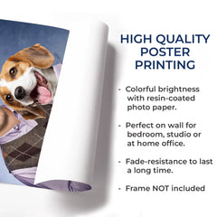 Custom Photo Vertical Poster - Personalized Birthday Gifts For Dog Cat Lovers. Dog Dad And Mom. Cat Owners - Cheers To The Good Life
