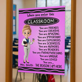 Custom Classroom Decor Vertical Poster - Personalized Back To School Gifts For Teachers - Where Learning And Fun Meet