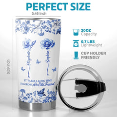 Custom Tumbler - Personalized Best Friend Christmas Birthday Gifts For Women. Besties. Sisters. BFF - Growing Together Through The Years